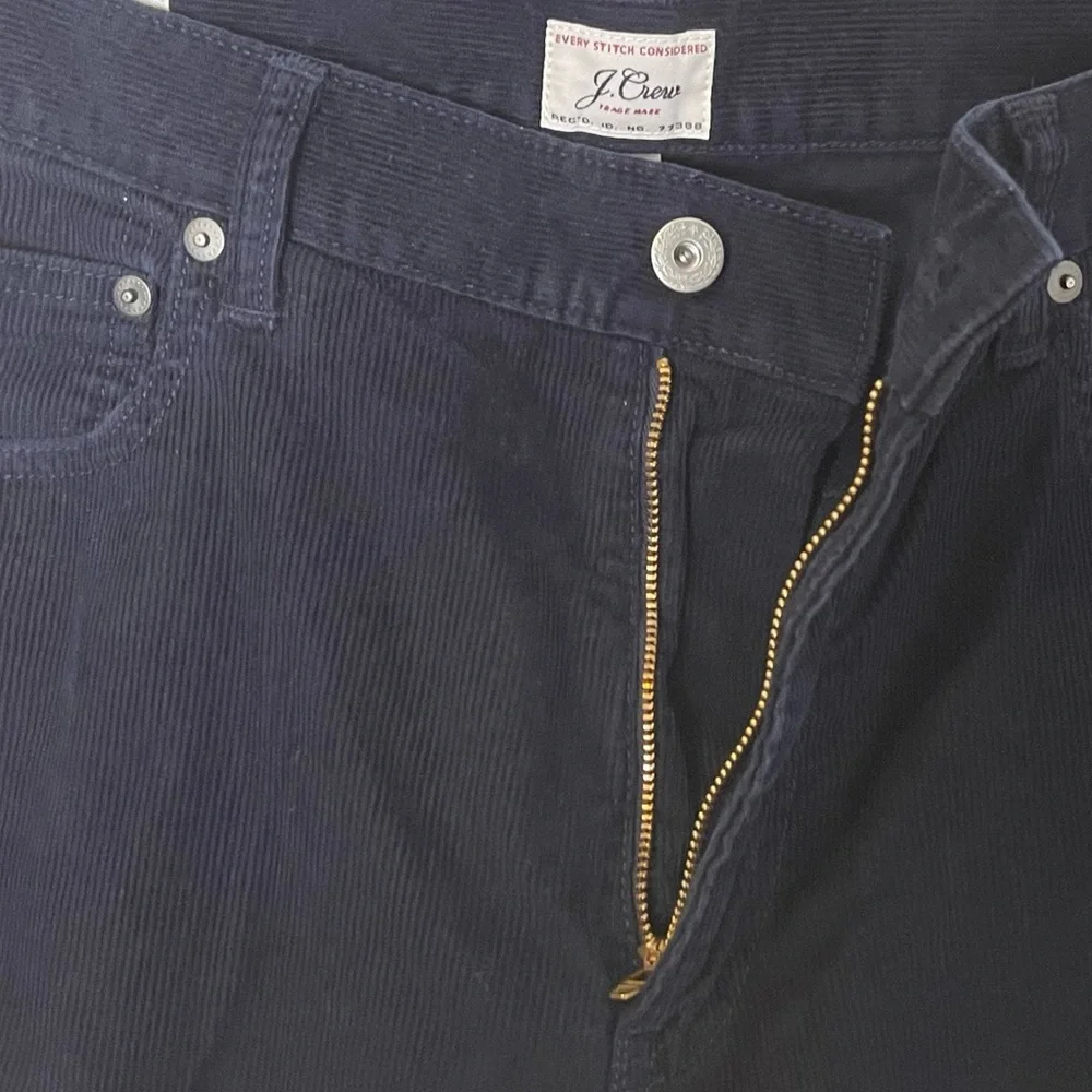 J.Crew Mens 1040 Athletic-Fit Corduroy Pants in Navy Blue Size 36 Straight Leg
